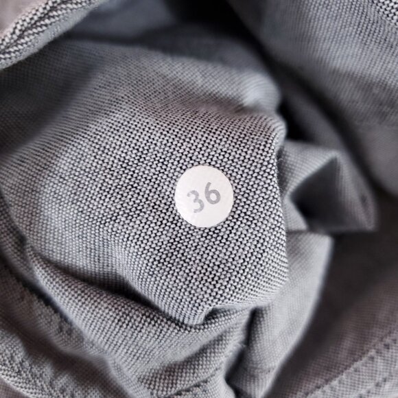Lululemon Commission Shorts Mens Size 36X11 Gray Flat Front Casual Cotton Blend - Picture 9 of 11